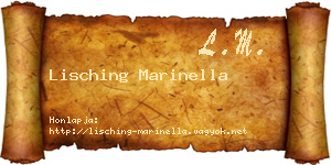 Lisching Marinella névjegykártya